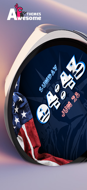Valor - Digital USA Watch Face Screenshot 2