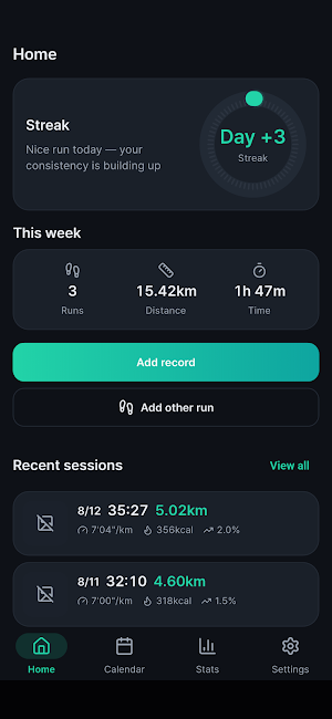 TreadLog - Treadmill Run Log Screenshot 0