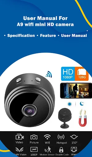 A9 wifi mini HD camera Guide Screenshot 1