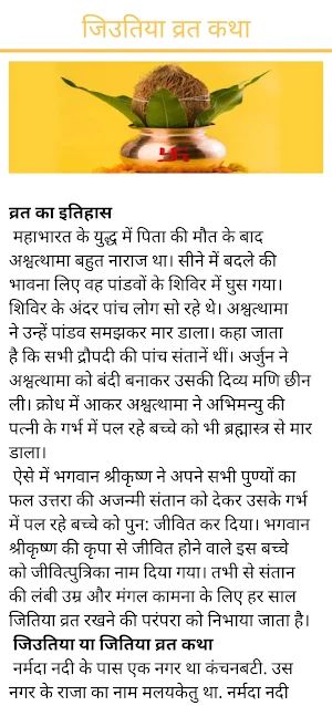Jitiya Vrat Katha And Audio-जिउतिया व्रत कथा Screenshot 2