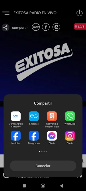 Exitosa Radio en Vivo Screenshot 1