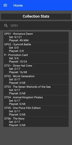 OPCG - Collection Manager Screenshot 1