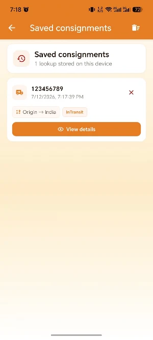 Speedpost Tracker - India Post Screenshot 2