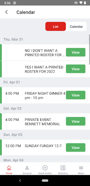 Sayville Yacht Club Screenshot 2
