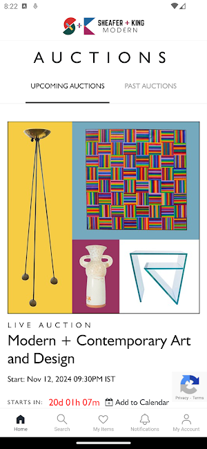 Sheafer + King Modern Auctions Screenshot 0