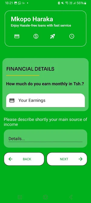 Mkopo Haraka -Fedha Kwa Dakika Screenshot 3