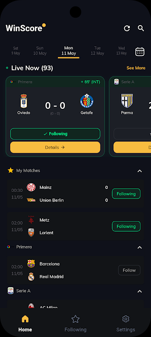 WinScore -Football quick score Screenshot 0