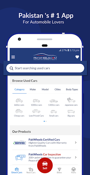 PakWheels: Buy & Sell Cars, Bikes and Auto Parts Screenshot 0