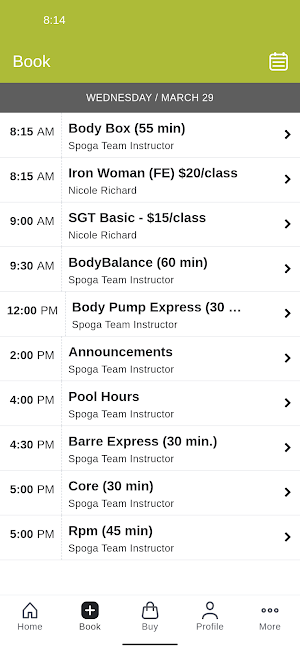 Spoga Fitness Center Screenshot 1