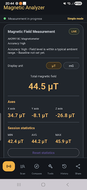 Magnetic Analyzer Screenshot 0