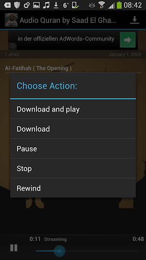 Audio Quran by Saad El Ghamidi Screenshot 2