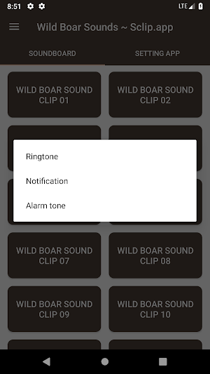 Wild Boar Sound Collections ~ Sclip.app Screenshot 2