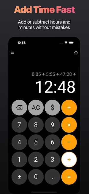 Hours and Minutes Calculator Screenshot 0