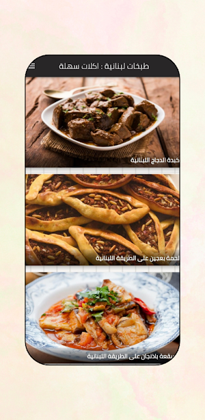 طبخات لبنانية : اكلات سهلة Screenshot 1