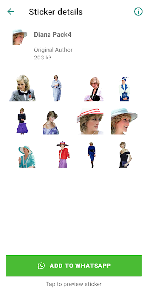 Princess Diana Stickers Screenshot 2