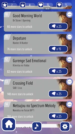 Piano AoT Sasageyo Anime Tiles Screenshot 3