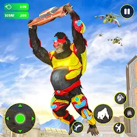Gorilla Robot City Attack Wars