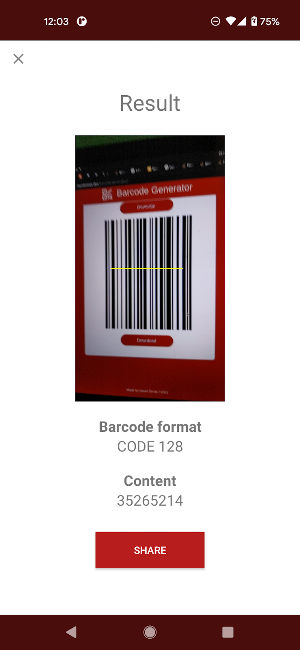 Barcode Scanner Screenshot 3
