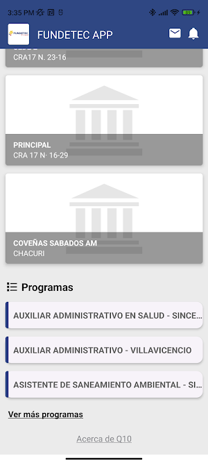 FUNDETEC APP Screenshot 1