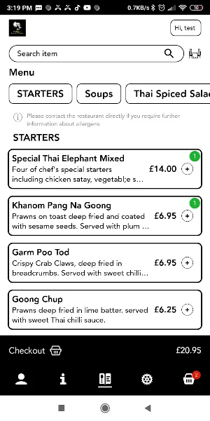 Thai Elephant Restaurant Screenshot 1