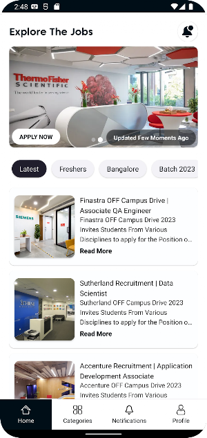 Jobs For Freshers Screenshot 1