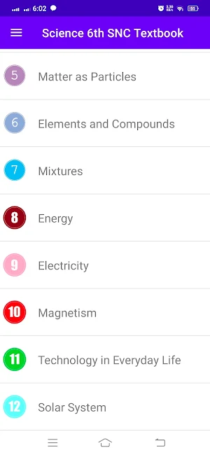 Science Class 6th SNC Textbook Screenshot 1
