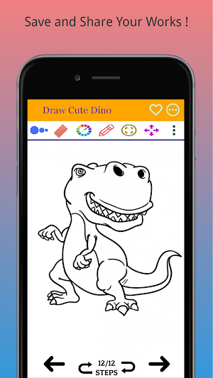 How to Draw Cute Dinosaurs Screenshot 2