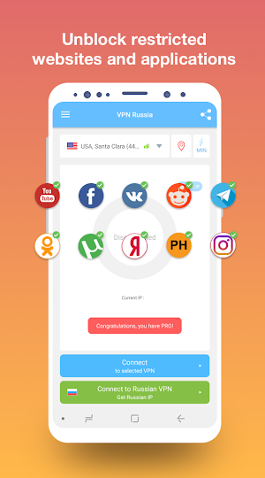VPN Russia - get free Russian IP Screenshot 1