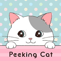 Cute Wallpaper Peeking Cat Theme