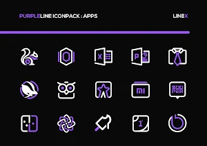 PurpleLine Icon Pack : LineX Purple Edition Screenshot 2