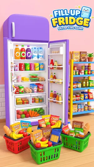 Fill Up Fridge Satisfying Game Screenshot 0
