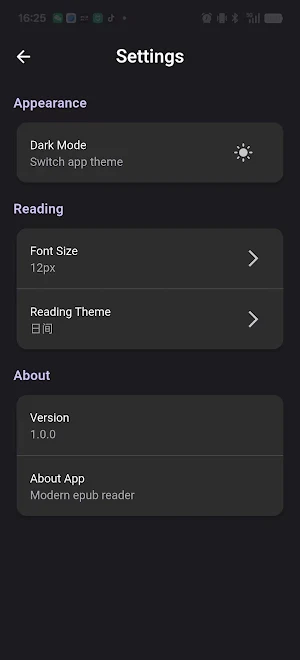 epubreader Screenshot 1