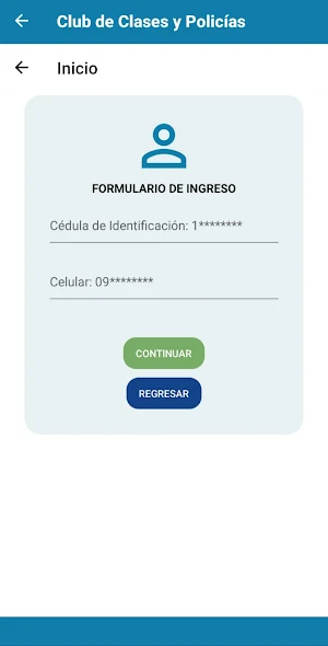 Club de Clases y Policías Screenshot 1