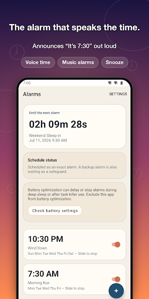Announcement Useful Alarm Screenshot 0