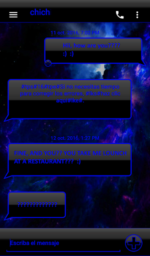 THEME EVOLVESMS SPACE BLUE Screenshot 0