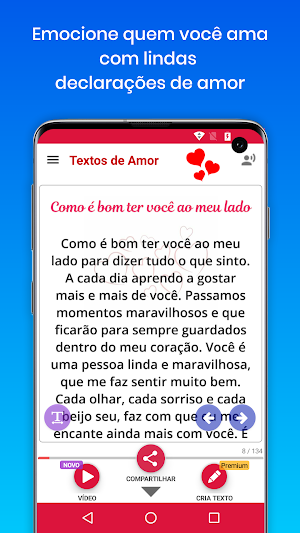 Textos de Amor - Lindas Frases, Mensagens e Vídeos Screenshot 0