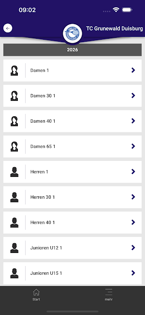 TC Grunewald Duisburg Screenshot 1