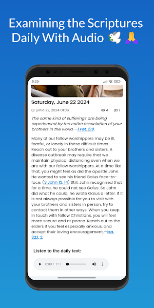 Daily Text Audio Play Screenshot 1