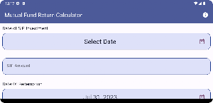 Mutual Fund Return Calculator Screenshot 2