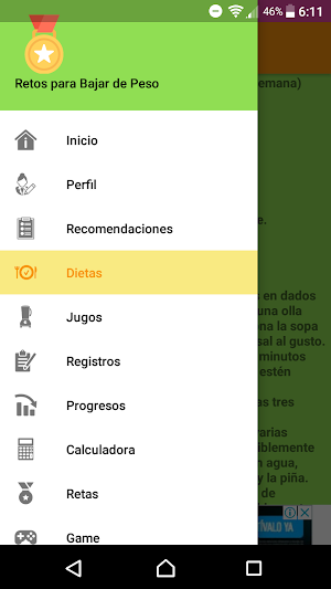 Retos para Bajar de Peso Screenshot 0