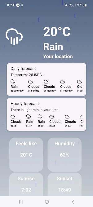 Kukiweb WeatherLite Screenshot 1