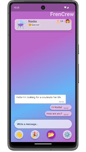FrenCrew: make Friends, Chat Screenshot 1