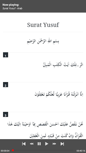 Surat Yusuf Audio dan Terjemah Screenshot 2