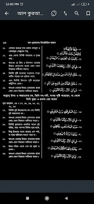 বিষয় ভিত্তিক কুরআনের আয়াত | Bishoy Vittik Quran Screenshot 1