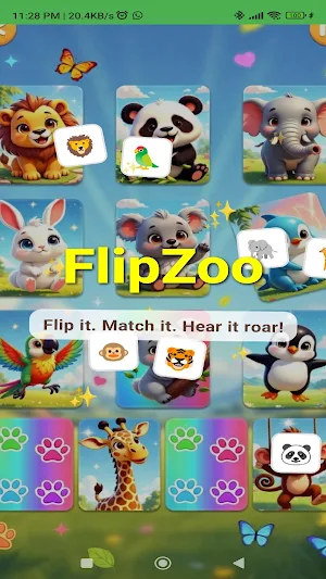 FlipZoo : Match & Hear it Roar Screenshot 0