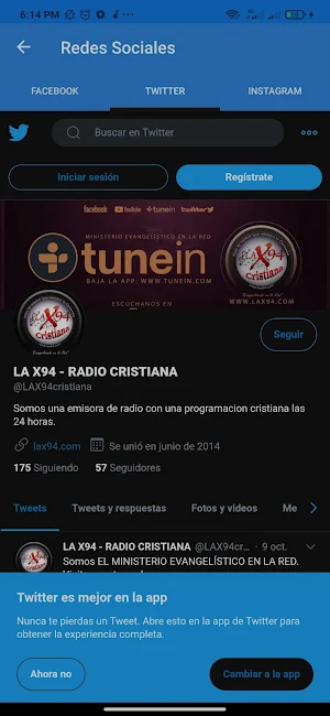 LA X94 - RADIO CRISTIANA Screenshot 1
