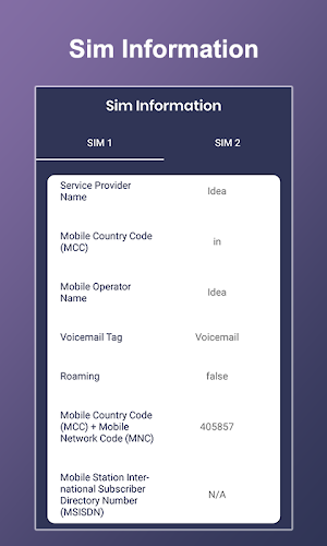 SIM Card Info - Sim and Device Information Screenshot 1