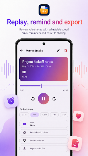 Voice Memo Organizer: Recorder Screenshot 2