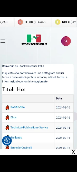 Stock screener Italia Screenshot 2