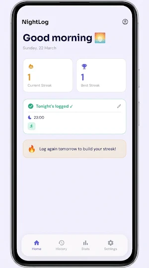 NightLog: Sleep Habit Tracker Screenshot 0